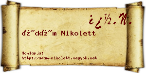 Ádám Nikolett névjegykártya