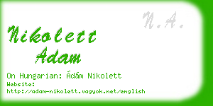 nikolett adam business card